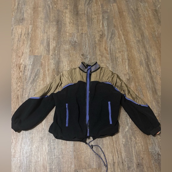 Free People Wild And Free Fleece Coat Black Combo - Picture 9 of 15